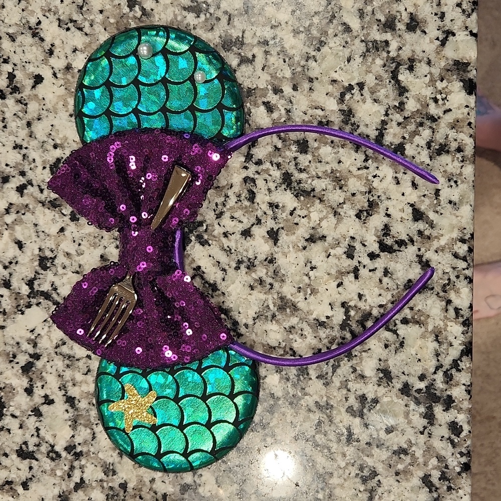 Little mermaid inspired disney mouse ears